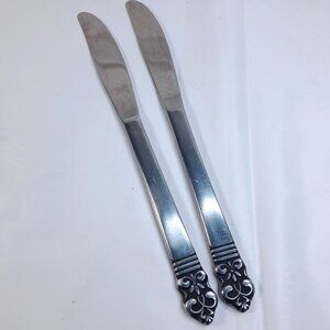 Cambridge Stainless Steel CBS1‎ Knife Dinner butter set 2 scroll fleur de lis